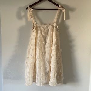 NWT Tie Strap Textured Mini Dress